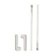 24檔調節嬰兒床圍網布護欄，無縫設計，網布柔韌透氣，拆洗簡易，加厚鋼管，雙重鎖扣，床圍護欄, 【床頭固定橫桿1.5米】