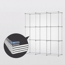 블랙회색 플라스틱 와이드옷장 111x147cm 조립식행거, 블랙