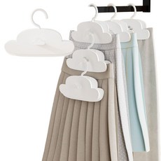 Dnc 대형 주름방지 바지걸이 클립형 논슬립 360도 회전 치마걸이, 화이트, 1개