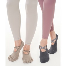 ANDAR 韓國瑜珈襪 - 穩定止滑交叉五指短襪，適用於瑜珈、皮拉提斯及伸展運動