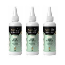 益菌的革命 寵物專用 益生菌植萃潔耳液 100g 犬貓通用, 3個