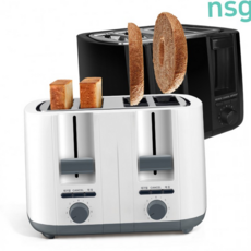루체트리 토스터기 식빵4장 4구토스터기 바게트 베이글 토스트기, FT532 블랙