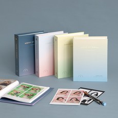 모멘트 4x6 1단 포켓 사진 앨범 80장 네컷 포토북, 01 라이트블루