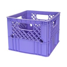 뉴플라스틱 플라스틱 우유상자 밀크박스 감성 캠핑 운반 수납 바구니, 우유_디지털 라벤더