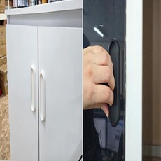 벨린 냉장고 손잡이커버 2P 유리문손잡이, 블랙