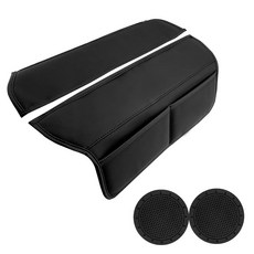 Erivis 자동차 팔걸이 커버 1개 2023-2025 마쯔다 CX50 자동차 내부 액세서리 가죽 및 편안한 스폰지 중간층 센터 콘솔 커버 보관 가방 포함 블랙, Erivis 자동차 팔걸이 커버 1개, 2023-202