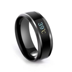 열표시반지 온도 체온 진실 반지 열체크 열측정 지능형 스마트, 블랙10호, 1개