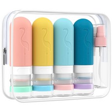 Curious Pony 여행용 공병 세트 실리콘 공병 화장품 공병 90ml 17P, 1세트, 혼합색상_A01