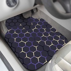 ANYOU 자동차 발매트 차내 공용 흡수성 내마모성 내장형 차량용 발매트 카매트, 블랙1, 통용