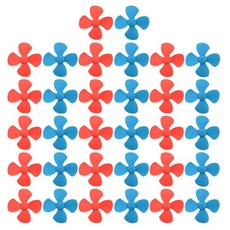 팬 선박 모델 RC 보트 DIY 비행기 과학 및 교육 장난감(32PCS)을 위한 4개의 베인 80mm 모양이 있는 EUDAX 마이크로 DC 모터 2mm 샤프트 프로펠러, 32PCS