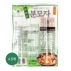 혜성식품 다원 떡볶이 일자형 분모자 당면, 3개, 250g