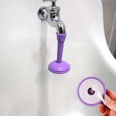 가볍게 끼우는 수도꼭지 연결 샤워기 수도꼭지 샤워기 휴대용 샤워기 헤드, 1개