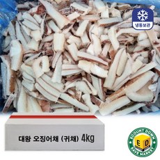 다인수산몰) 대왕오징어 귀채 4kg 벌크 도매 칠레산, 1개