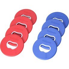 고스포츠 교체 와셔 세트 8개 세탁기 던지기 게임용 병따개 가능 플라스틱 코팅 금속 또는 강철, Bottle Opener