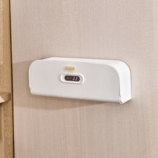 壁掛式內衣收納盒 側開門臥室襪子整理盒 免打孔可掛在衣櫃內衣盒, 1個, 白色