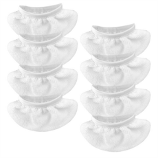 8 핸드 헬드 스팀 클리너 용 스팀 걸레 패드 Bissell Steam Shot Wagner Pursteam McCulloch Dupray Comforday 용 8 팩, 하얀색