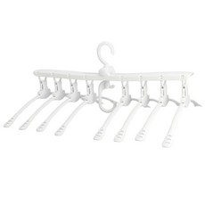 多功能折疊衣架 曬衣架 衣架 多功能衣架 收納衣架 折疊衣架 多層衣架 魔術衣架, 多功能衣架-白色, 1個