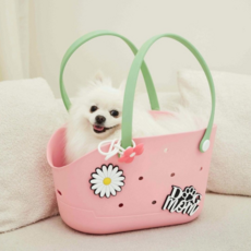 강아지 여름 이동가방 소형견 가방 애견이동가방 470g 초경량 EVA 가방, 1개, Pink