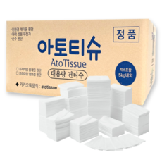 아토티슈 접어진 엠보싱 건티슈, 55g, 500개