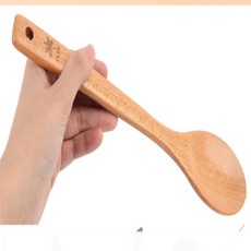 럭키땡큐 주방 감성 원목 조리도구 비취우드 볶음스푼 중형 원목조리도구