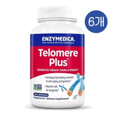 엔자이메디카 텔로미어 플러스 엔자임 서포트 캡슐 Enzymedica Telomere Plus, 30정, 6개
