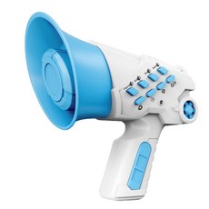 迷你變聲喇叭手持擴音器 多種音效錄音播放, 變聲喇叭 藍色, 1個, 如圖所示