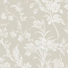 꽃무늬 벽지 수입 엔틱 플라워 접착식, 연근색