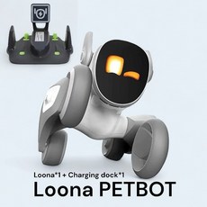 Loona 智能寵物機器狗 語音聊天, 1個, 有座充（狗會自動回充）