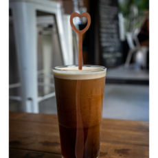 옻칠 우드 머들러 하이볼 칵테일 롱 머들러 스틱 나무 티스푼 하트 고래, 하트 210(일반 타입), 1개