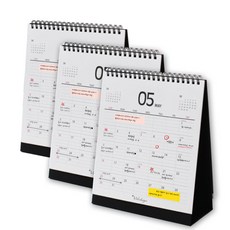 아이씨엘디자인 Desk Calendar 2023, black, 3개