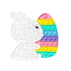 TOMMIKE Easter Bunny Pop It 피젯 장난감 버블 감각 불안 및 스트레스 해소 특수 요구 자폐증 학습 사무실 학교 게임 공예 어린이 성인 (부활절), 1개