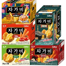 자가비 사각5종 들기름김맛 + 핫트러플 + 로제떡볶이 + 케찹 + 짭짤, 1