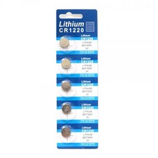 (티테크놀로지) (코인전지) CR1220 (5알(1SET)), 1개, 5개입