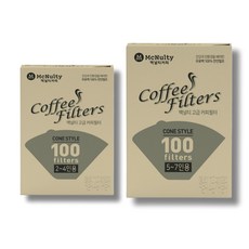 맥널티 고급 커피필터/여과지 100매입 4인용 7인용 중 1곽, 2~4인용