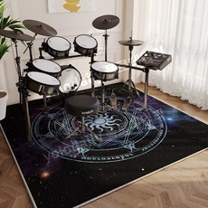 전자 드럼매트 방진 카페트 밀림방지 교회 패드 140x160 180x180 200x200, A