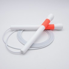 세계 챔피언 감수 점프 로프 줄넘기 성인용 경기용 이중뛰기 트레이닝 다이어트 미끄럼 방지 핸들 엉킴 방지 4mm 나일론 심 길이 조절 가능 수납 파우치 포함 남녀공용, ORANGE, 1개