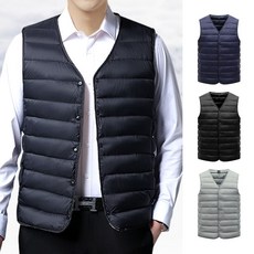 남성골프패딩조끼 경량 조끼 남자 이너 패딩 브이넥