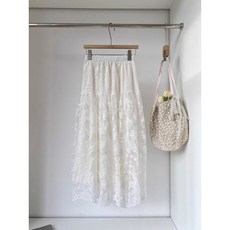 CHILL 韓系質感蕾絲長裙