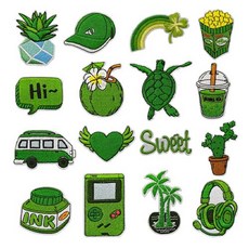 열접착식 디자인 자수 스티커 패치 와펜 16종 세트 E117, 1개