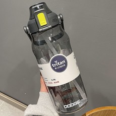 希樂 道奇DODGE Tritan材質 彈蓋運動水壺 兒童水壺 國小生適用 正版台灣公司貨, 1個, 透明灰,1500ml