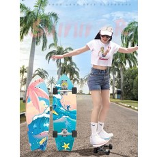 육상 서핑보드 랜드서프 서핑보드 스케이트 30인치 32인치 입문용 연습용 디자인 감성보드, 1개, 6_30인치 CX4 지지대 단면-6