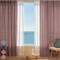 [에타홈] 힐튼 린넨커튼 4colors