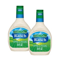 히든벨리 오리지널 랜치 샐러드 드레싱 앤 토핑 Hidden Valley Original Ranch Salad, 710ml, 2개