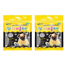 아모스 5000 탱탱아이클레이 파우치, 검정, 110g, 2개