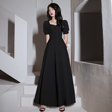 복고풍 오드리햅번 촬영용 여름용 웨딩 블랙 숏 파티 파티소품 소품 할로윈, 1개, 2. 블랙롱 (발끝)