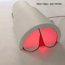 온열돔 원적외선 건식 업소용 찜질 사우나 주열기, 원적외선 온열 캐빈 + 일반 가죽패드(화이트)