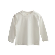 선앤단 순면 아동 남녀공용 라운드넥 긴팔 티셔츠