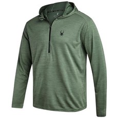 Spyder 남성용 쿼터 지퍼 풀오버 스웨트셔츠 - 경량 퍼포먼스 플리스 드라이 핏 후디 남성용 스프루스 그린. S, 스프루스 그린