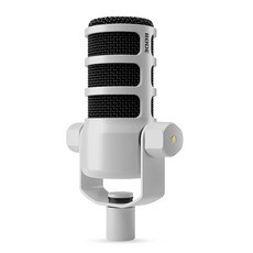 RØDE PodMic 動圈式麥克風 心型指向 專業Podcasting XLR接孔, 白色,單機不含線材
