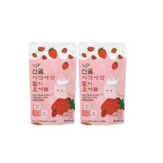 에코맘의산골이유식 산골 사각요거트, 딸기맛, 15g, 2개